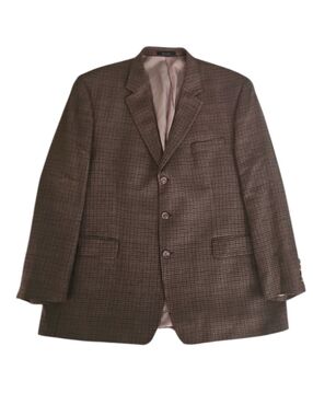 Lauren Ralph Lauren Tweed Blazer Houndstooth Wool Sport Coat Men Classic Sz 46L